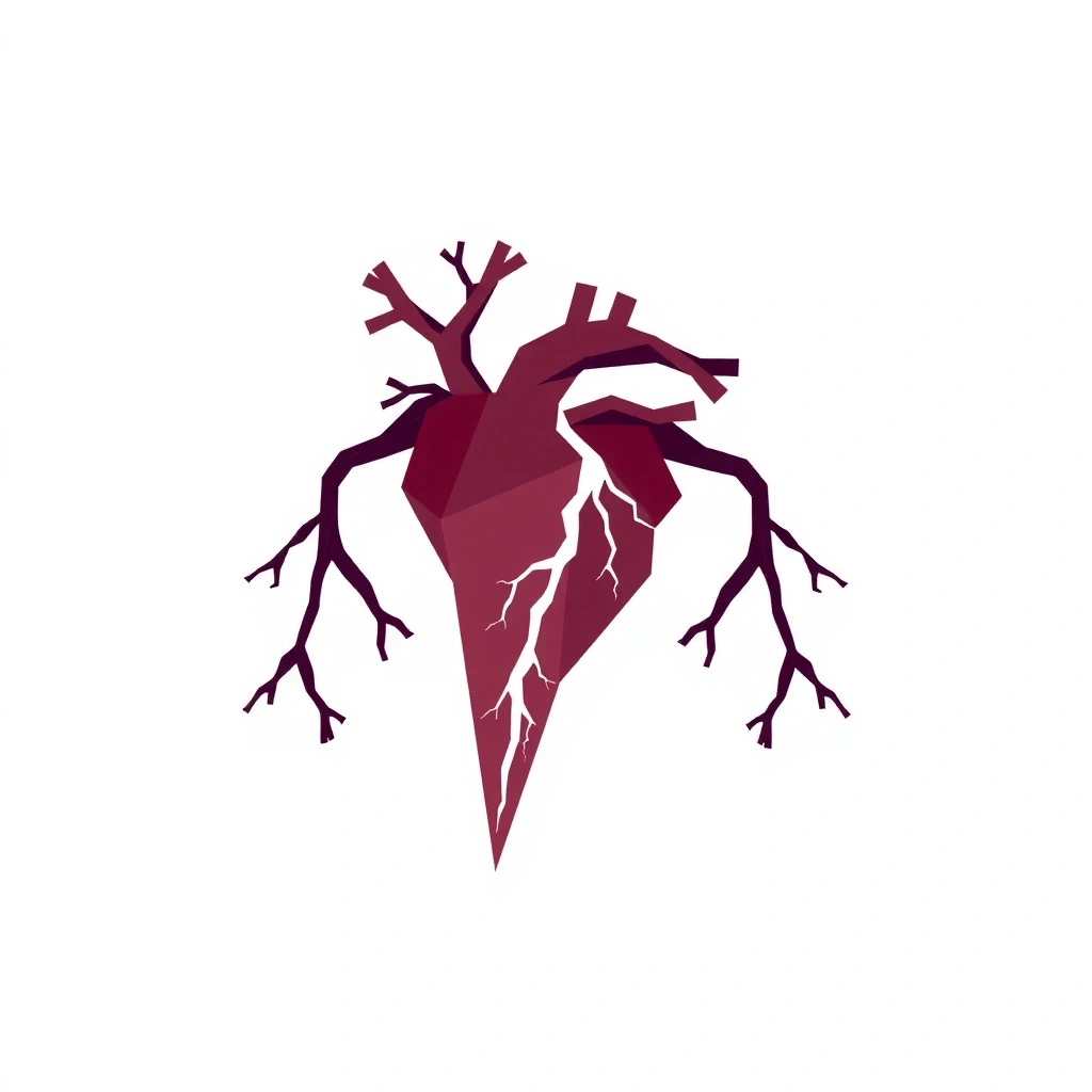 Ilustrasi abstrak jantung dan pembuluh darah